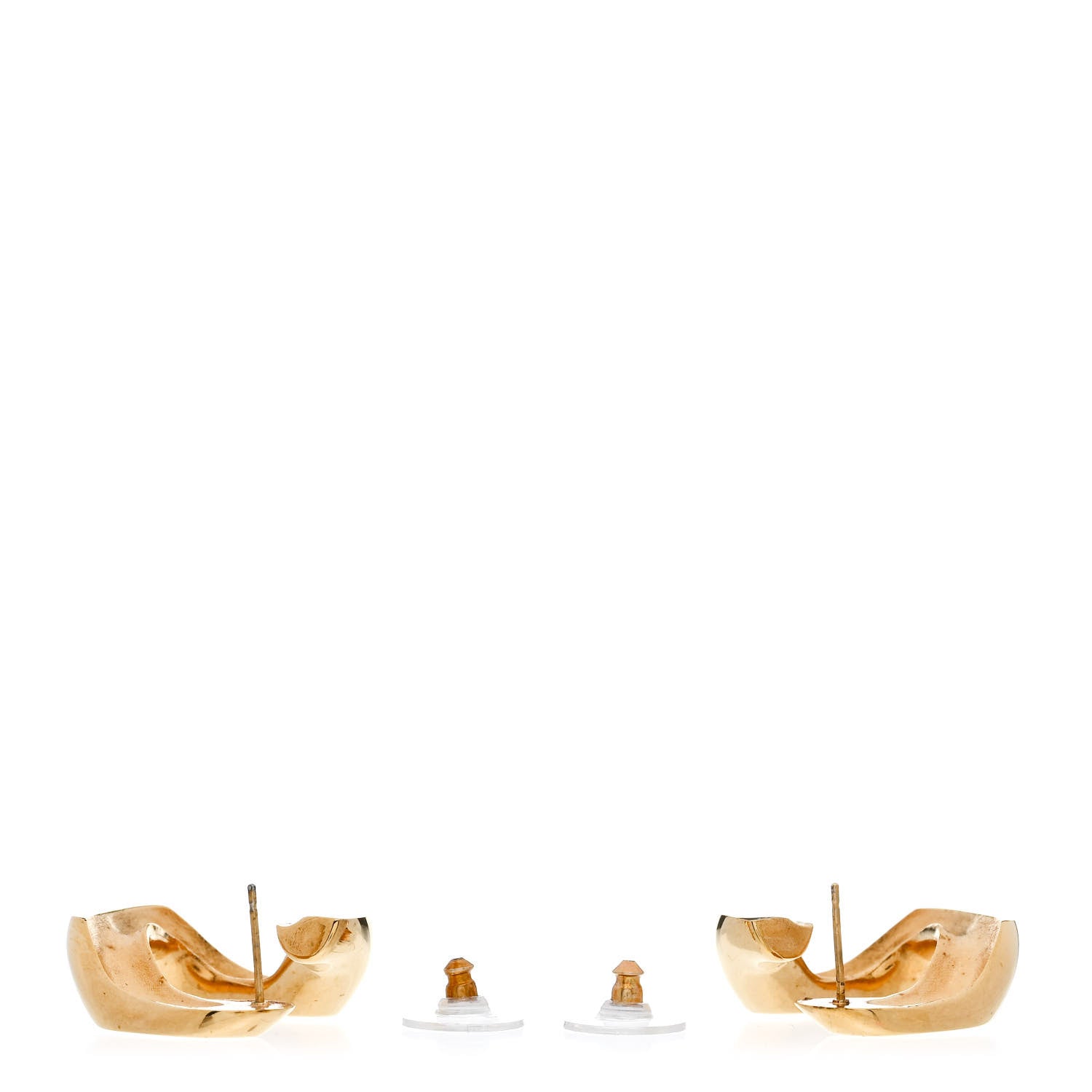 Saint Laurent Chain Link Earrings Gold 3 of 4