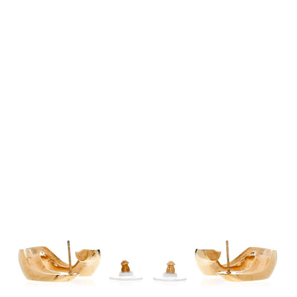 Saint Laurent Chain Link Earrings Gold 3 of 4