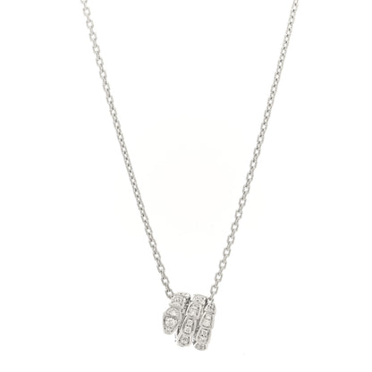 Bulgari 18K White Gold Diamond Serpenti Viper Pave Pendant Necklace 1 of 5