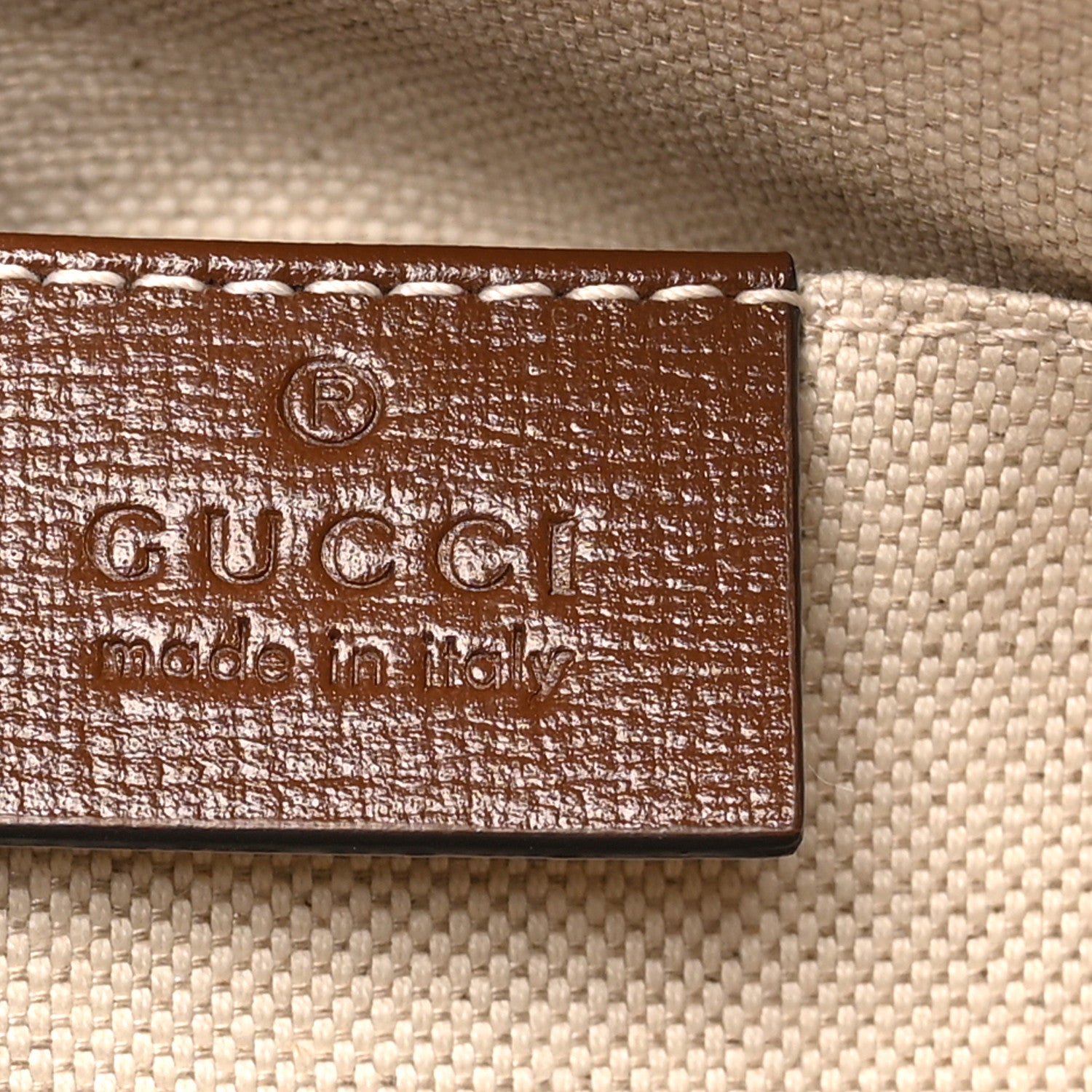 Gucci GG Supreme Monogram Azalea Calfskin Mini Horsebit 1955 Top Handle Bag Beige Ebony Brown Sugar 6 of 10