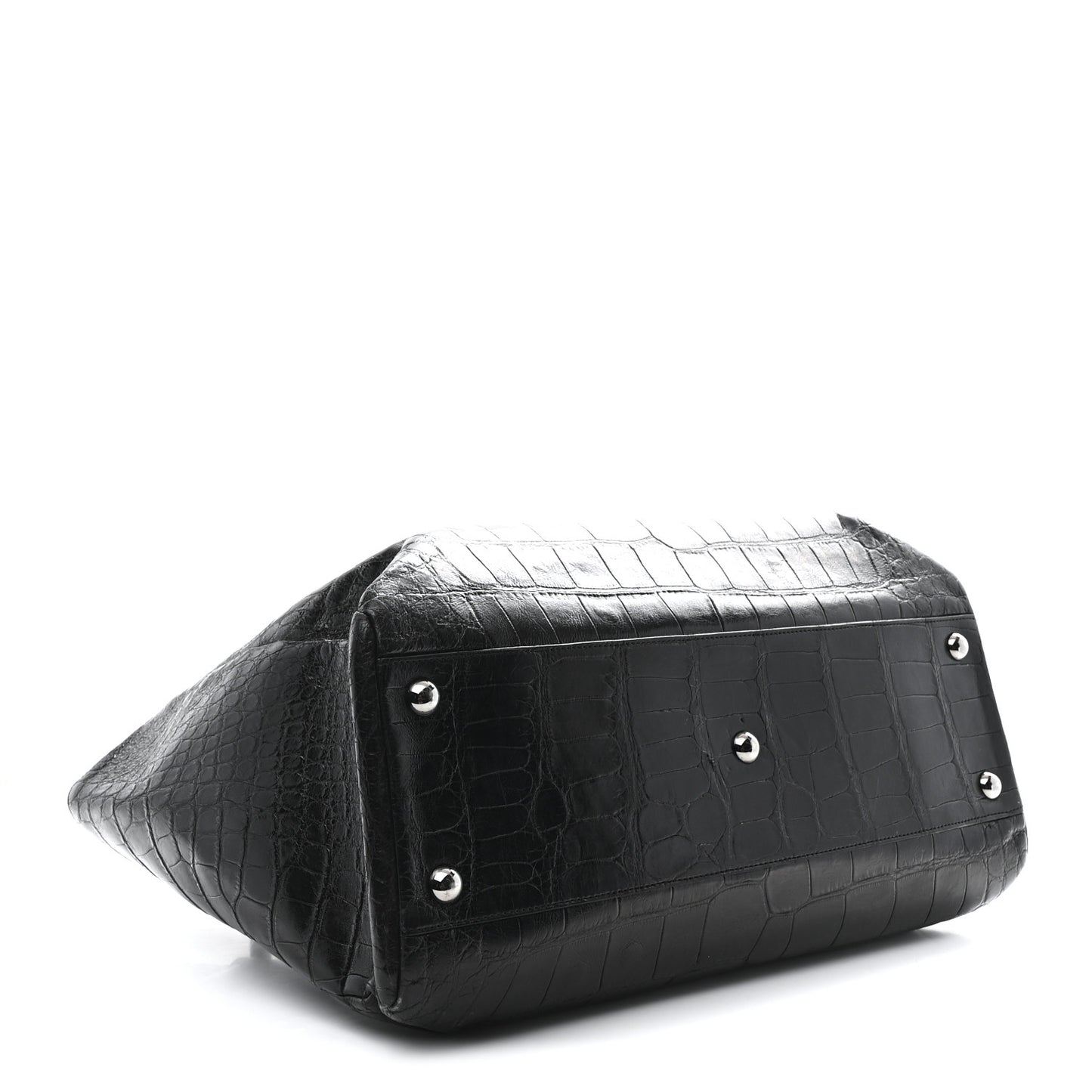 Alligator Executive Cerf Shopper Tote Black