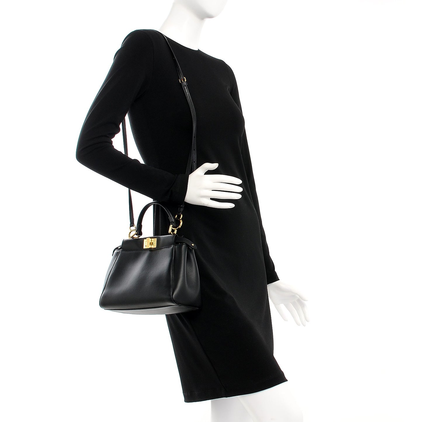 Nappa Mini Peekaboo Iconic Satchel Black