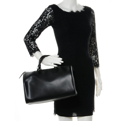 Louis Vuitton Epi Speedy 30 Black 2 of 7