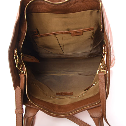 Burberry Prorsum Pebbled Calfskin Medium Studley Tote Peach Mid Camel 5 of 11