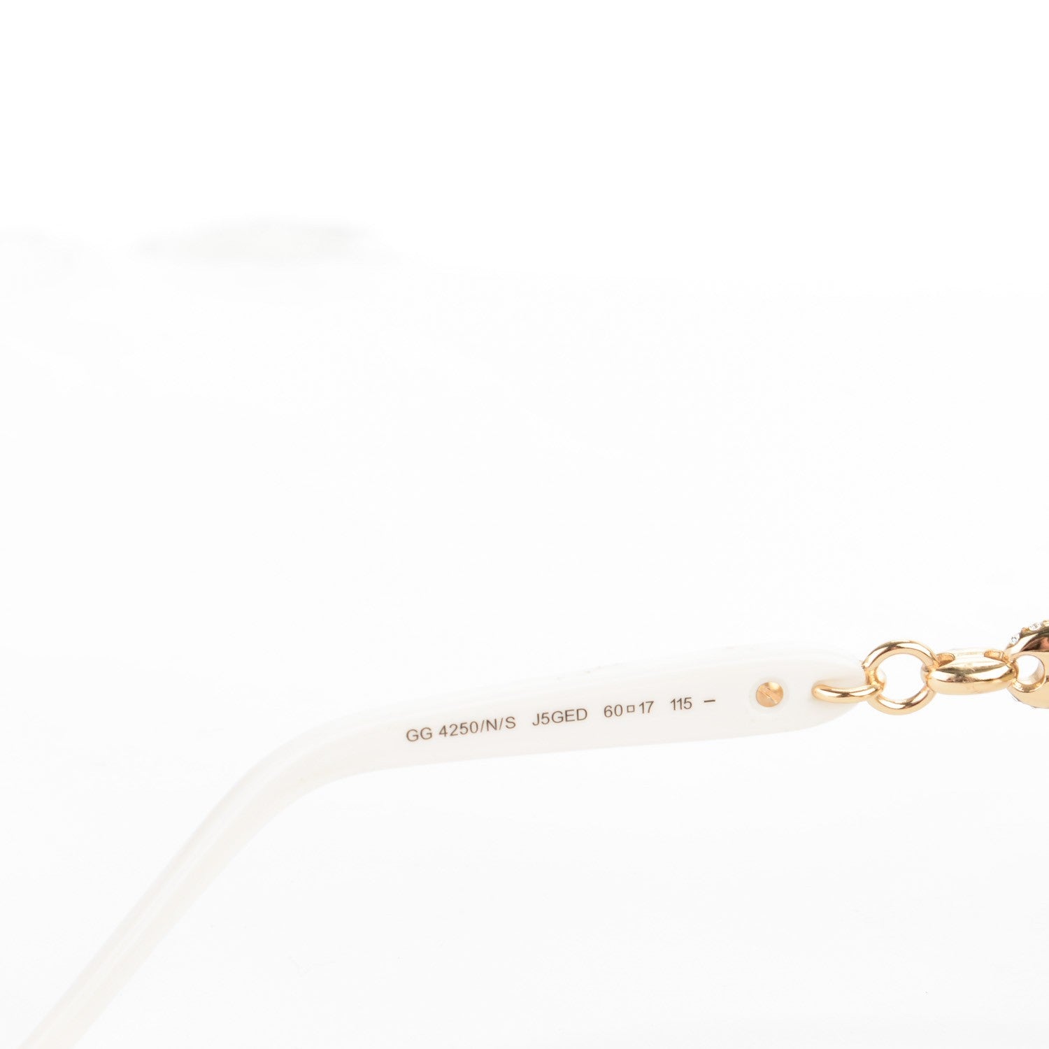 Gucci Crystal Marina Chain Sunglasses 4250/N/S White 4 of 5