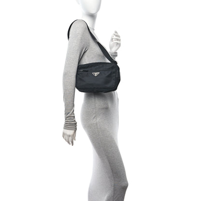 Prada Tessuto Nylon Triangle Shoulder Bag Black 2 of 10