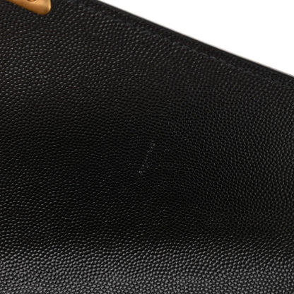 Saint Laurent Grain de Poudre Medium Classic Monogram Cassandra Top Handle Black Rouge Legion 10 of 10