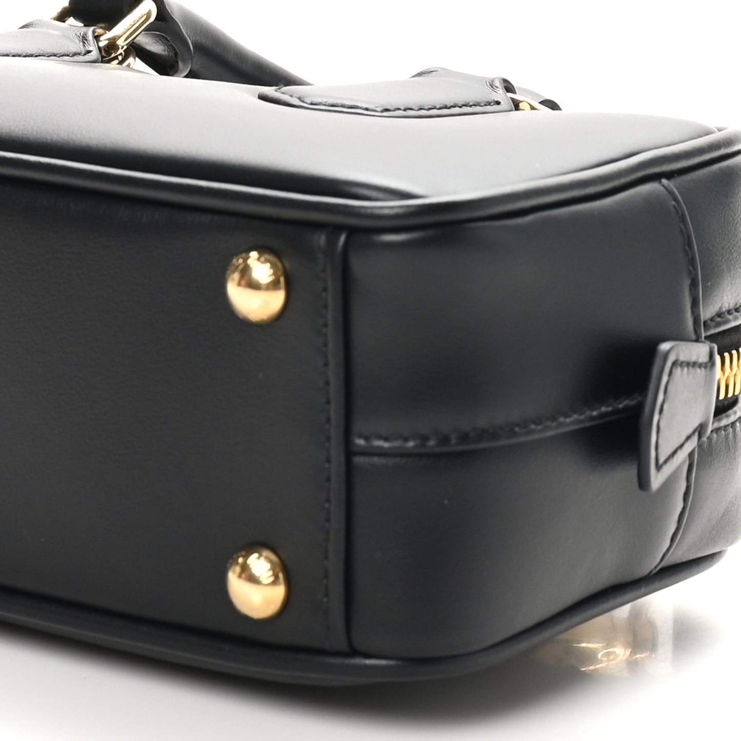 Calfskin Regular Arcadie Top Handle Bag Black