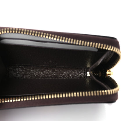 Gucci GG Supreme Monogram Textured Dollar Calfskin Web Ophidia Zip Around Card Case Wallet Beige Ebony New Acero 5 of 7