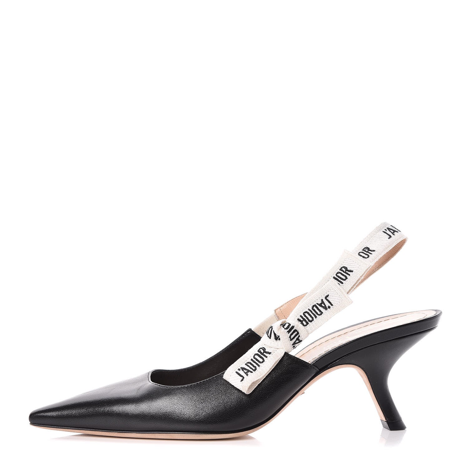 Christian Dior Lambskin Ribbon J'Adior Slingback 65mm Pumps 39 Black 1 of 8