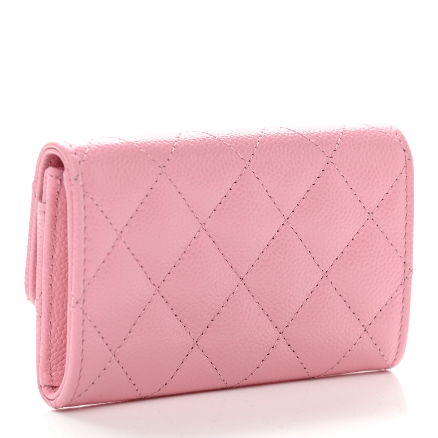 Chanel Caviar Quilted Multi Chain CC Flap Card Holder Pink 3 of 8
