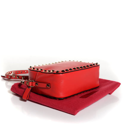 Valentino Garavani Calfskin Mini Rockstud Camera Crossbody Bag English Red 4 of 9