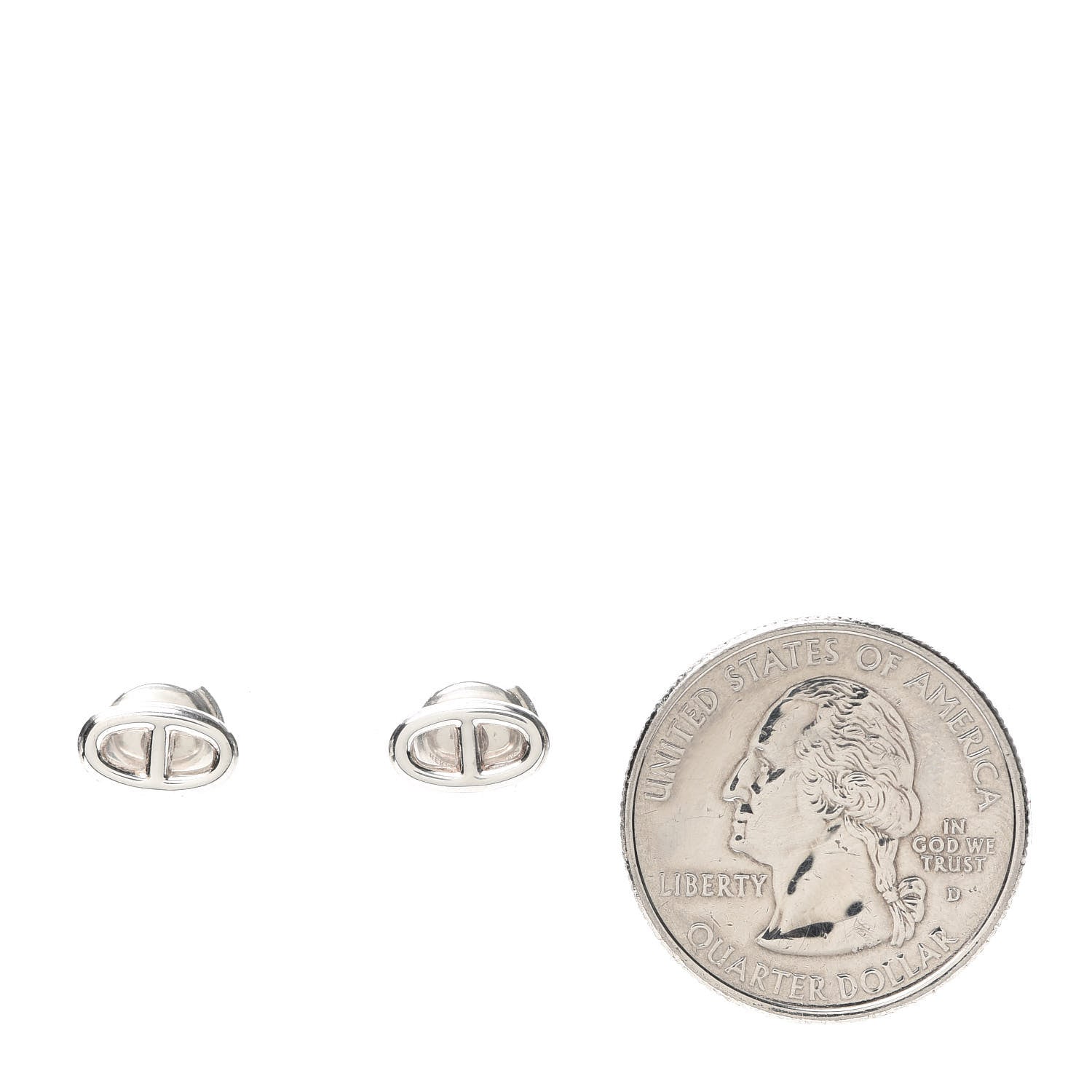 Hermes Sterling Silver TPM Farandole Earrings 2 of 5