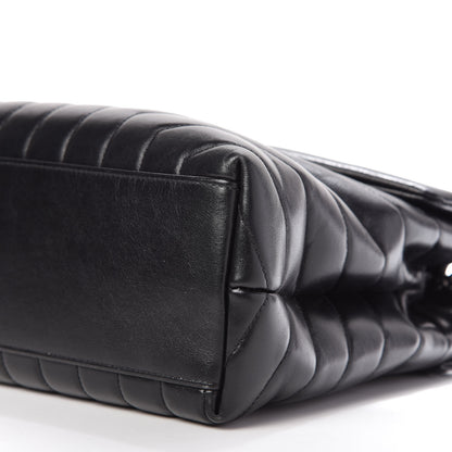Saint Laurent Calfskin Y Quilted Monogram Medium Loulou Chain Satchel Black 7 of 9