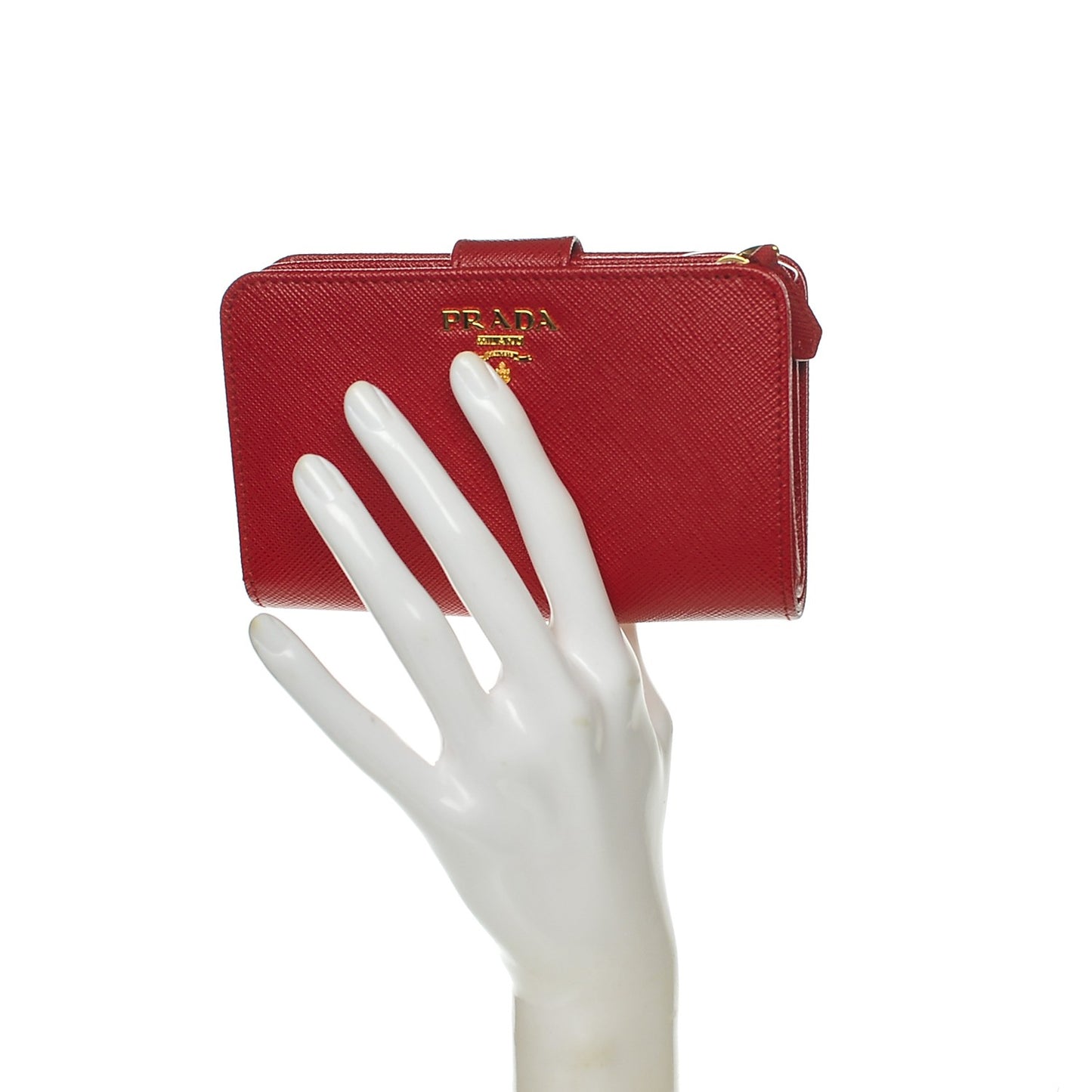 Saffiano Compact Wallet Fuoco