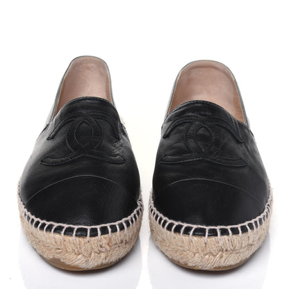 Chanel Lambskin CC Espadrilles 39 Black 2 of 13