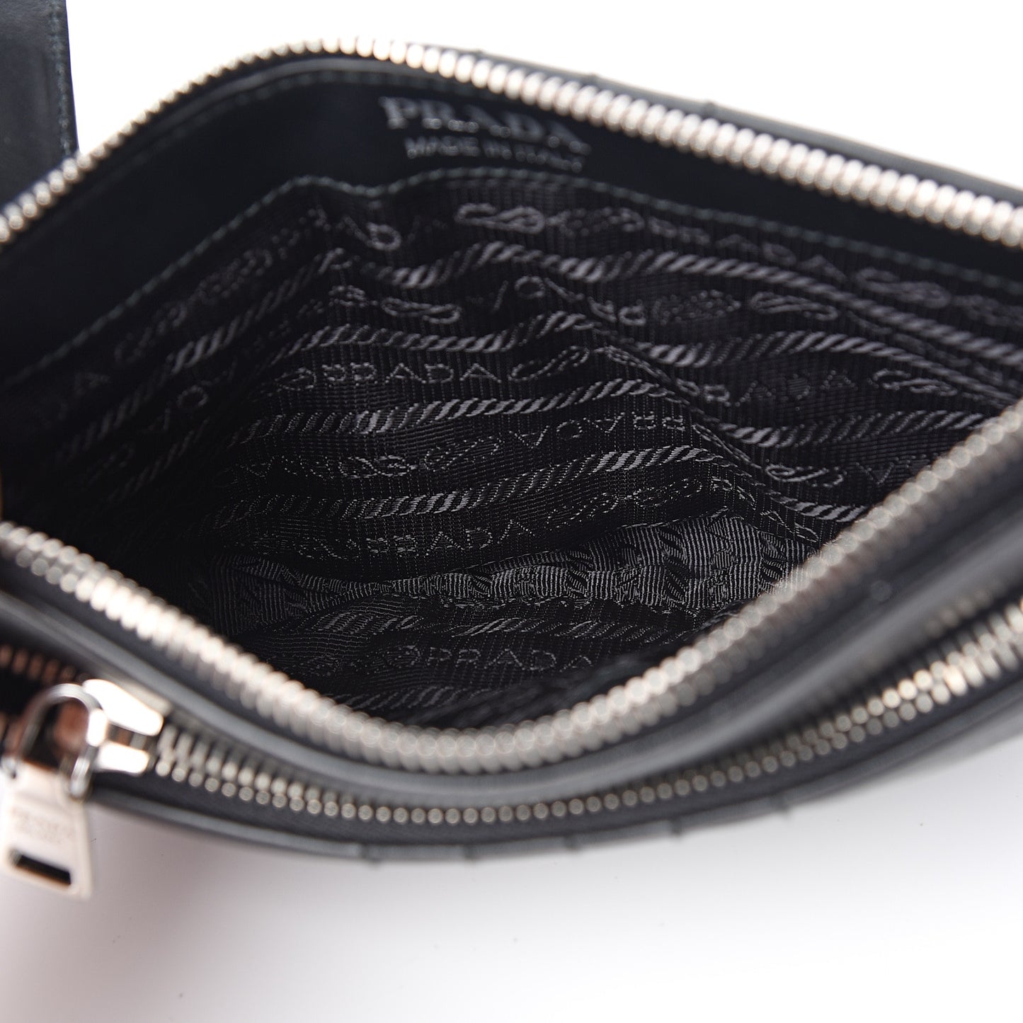 Soft Calfskin Impunture Diagramme Belt Bag Black