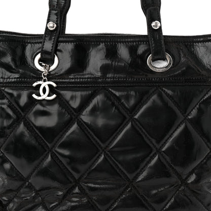 Chanel Vinyl Quilted Large Paris Biarritz Tote Black 8 of 14