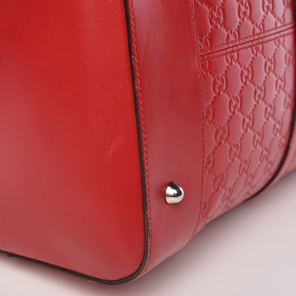 Gucci Guccissima Signature Large Duffle Hibiscus Red 22 of 26