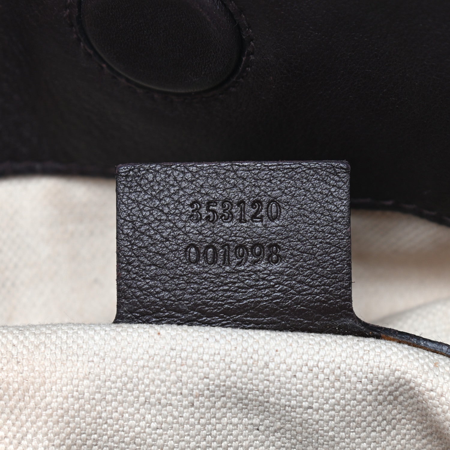 Gucci Guccissima Medium Bree Foldover Tote Chocolate 9 of 13