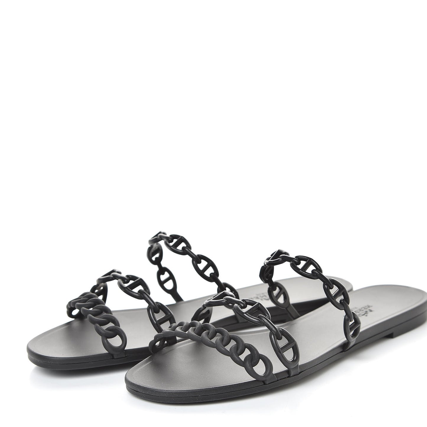 Rubber Chaine d'Ancre Rivage Sandals 39 Black