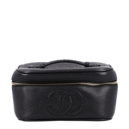 Chanel Caviar CC Vanity Cosmetic Case Black 1 of 11