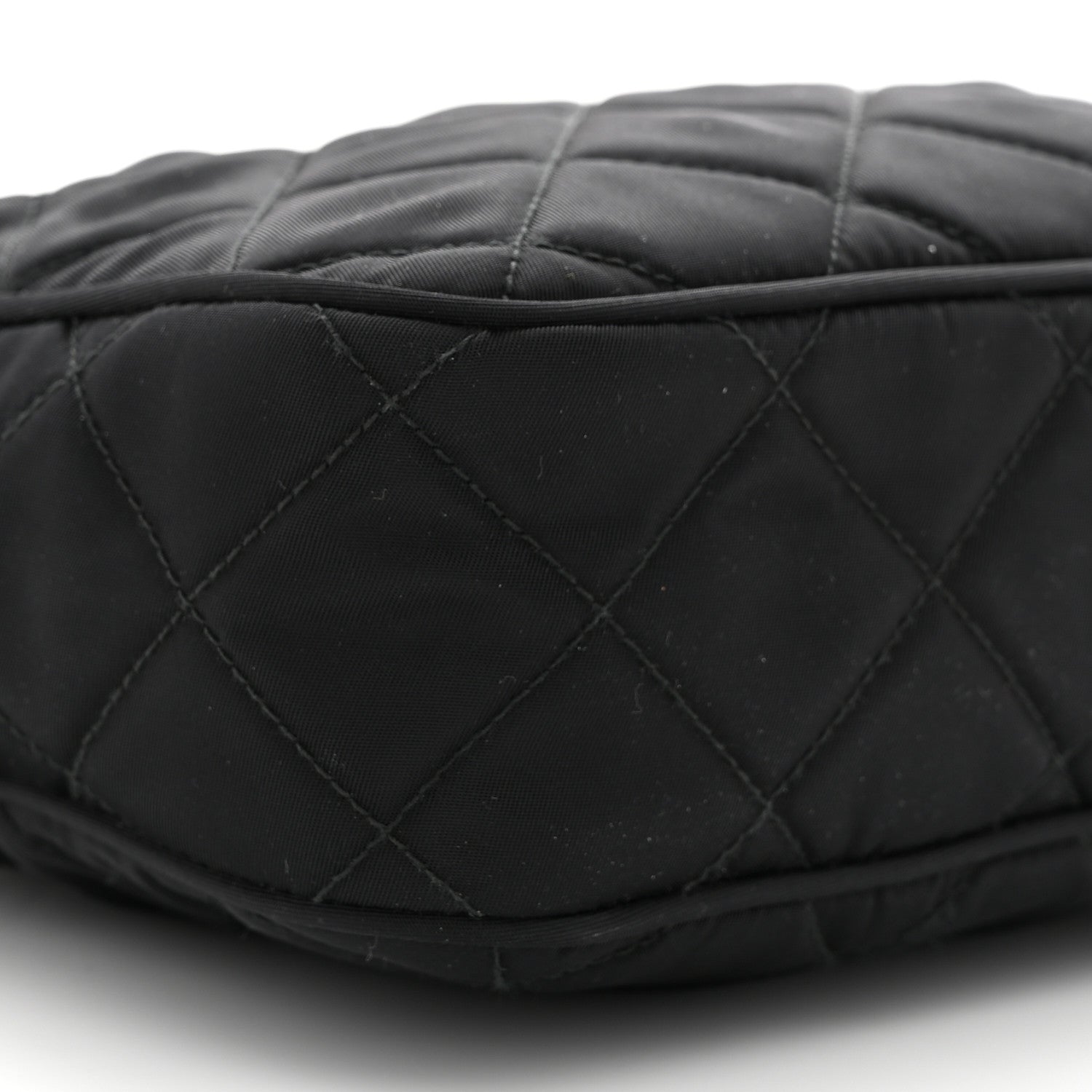 Prada Nylon Tessuto Impuntu Quilted Bandoliera Crossbody Bag Black 9 of 10
