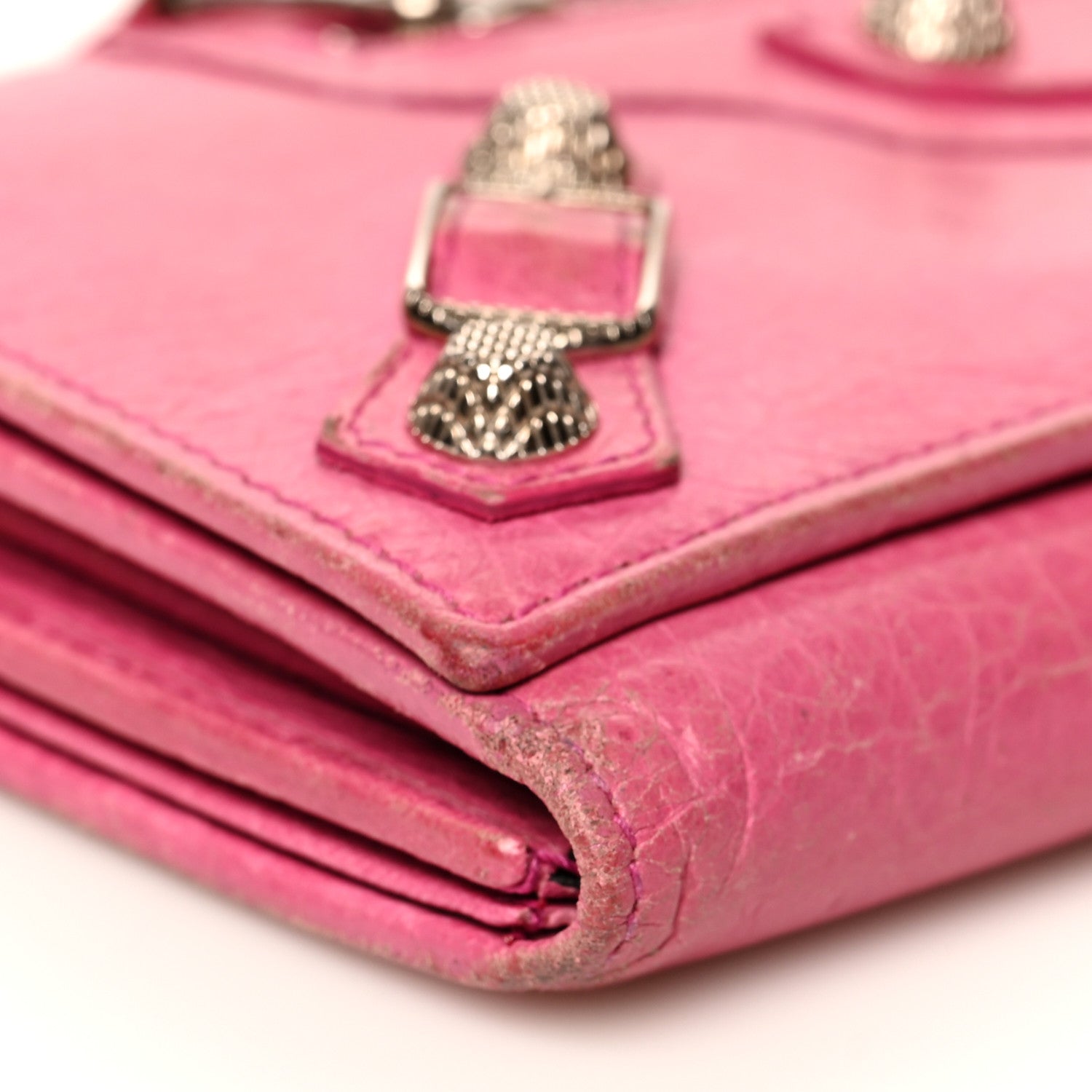 Balenciaga Agneau Giant 12 Silver Hardware Continental Zip Around Wallet Cyclamen 10 of 16