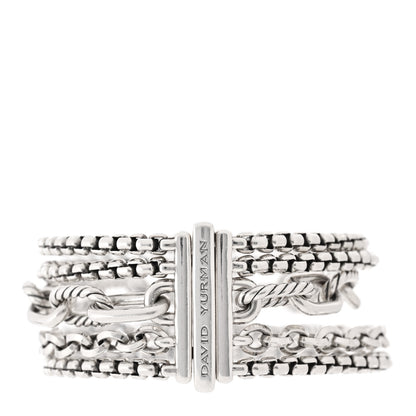 David Yurman Sterling Silver Multi Row Chain Bracelet 2 of 3
