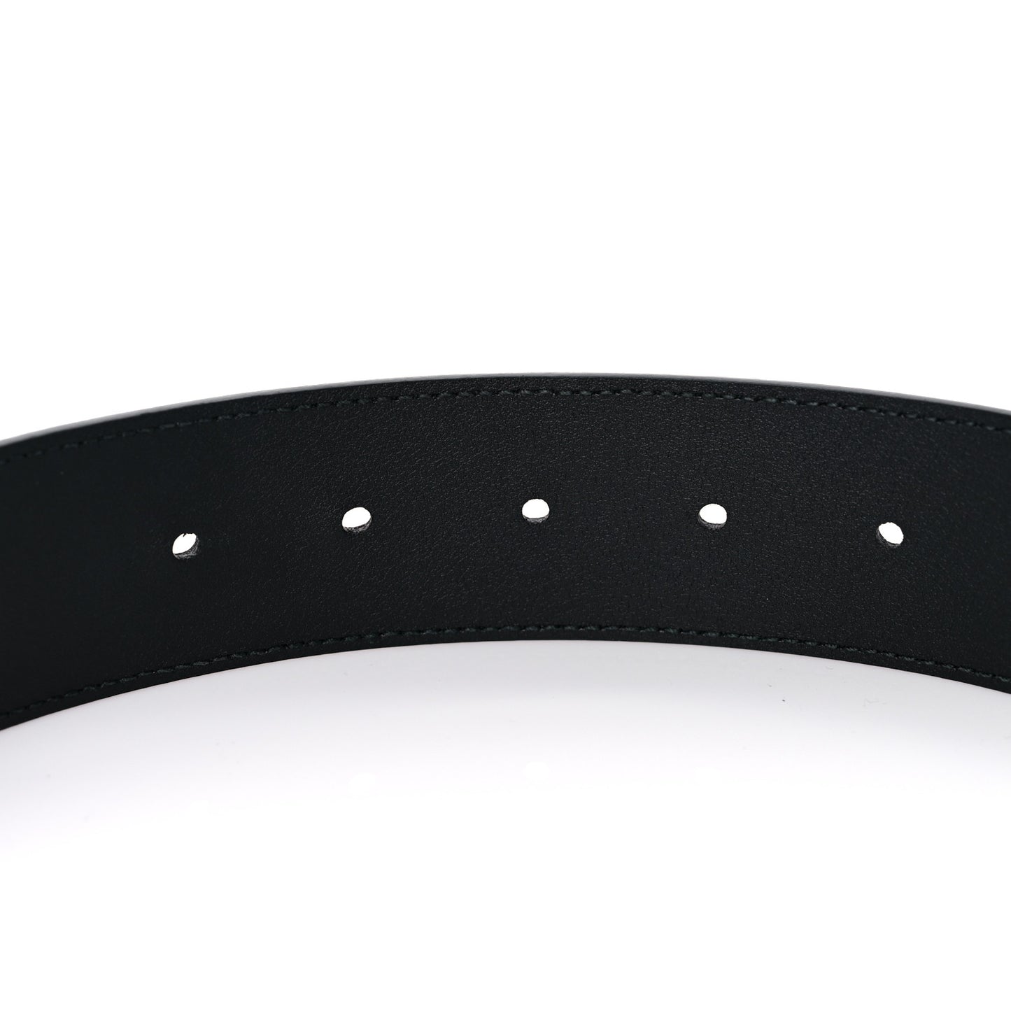 Moon Calfskin Pearl Double G 40mm Belt 90 36 Black Cream