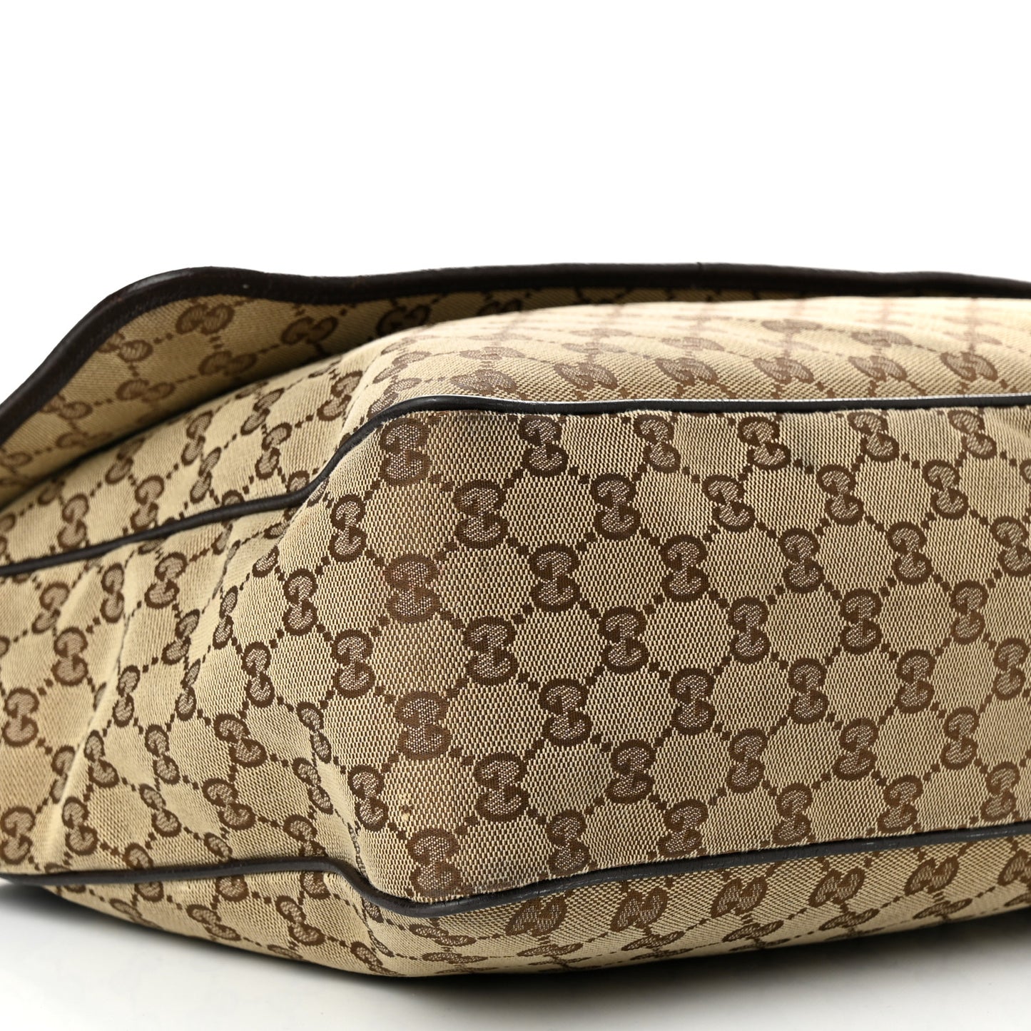 Monogram Web Medium Flap Messenger Beige Dark Brown
