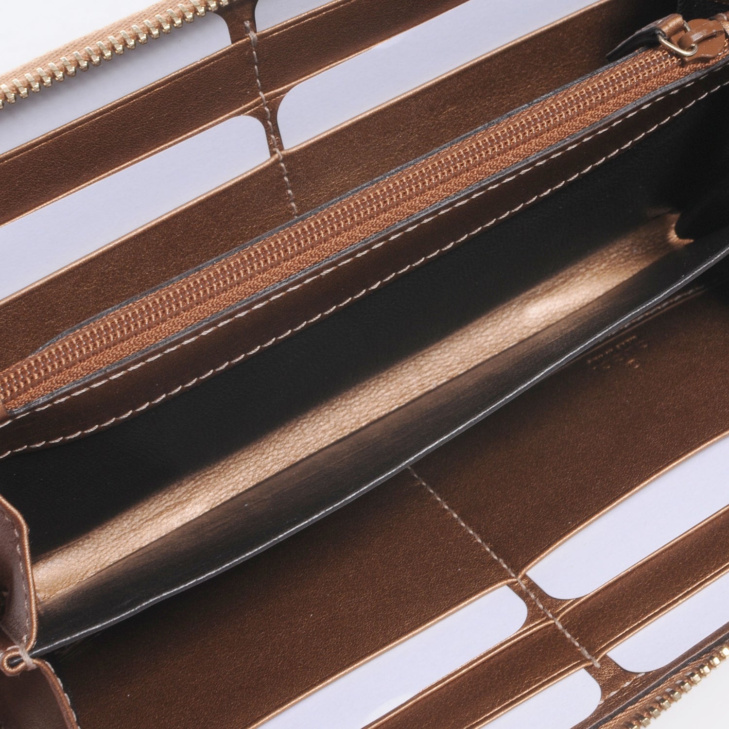 Gucci Guccissima Zip Around Wallet Metallic Bronze 6 of 8