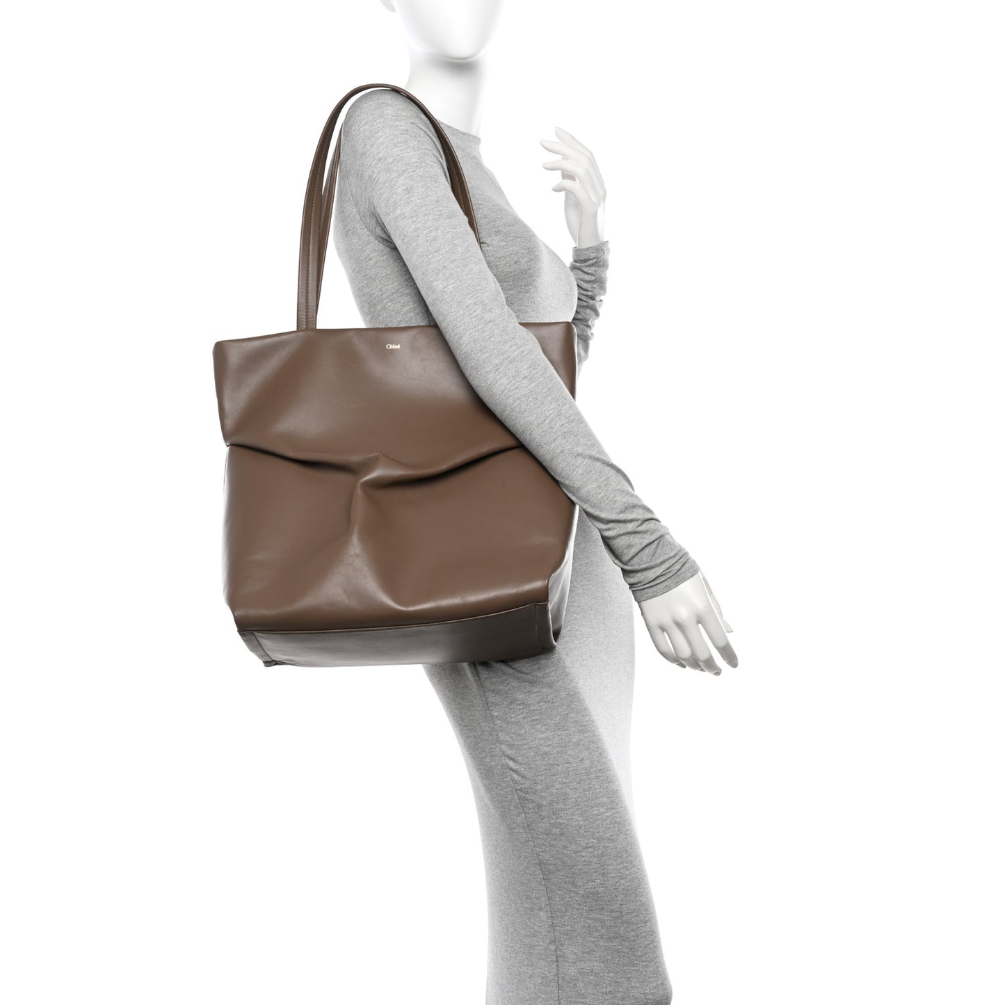 Calfskin Judy Tote Army Green