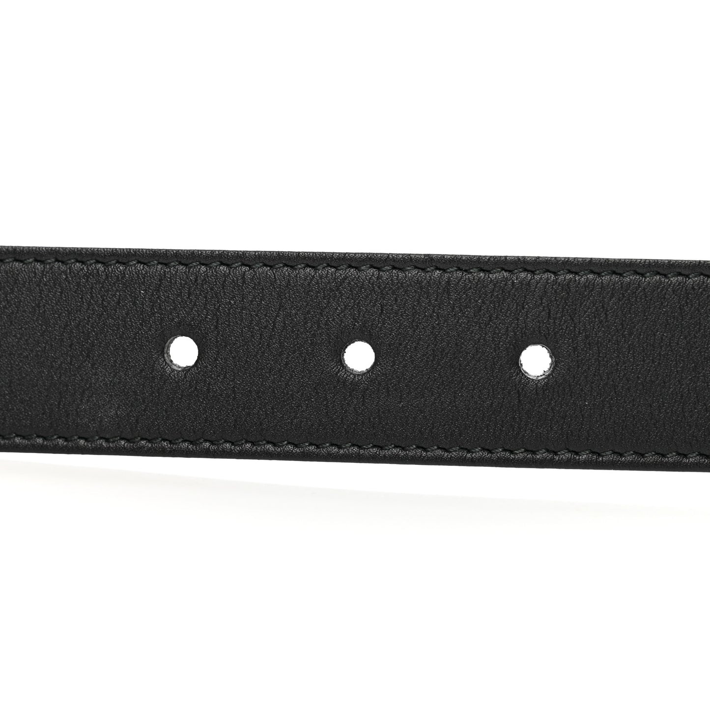 Calfskin Horsebit Belt Black