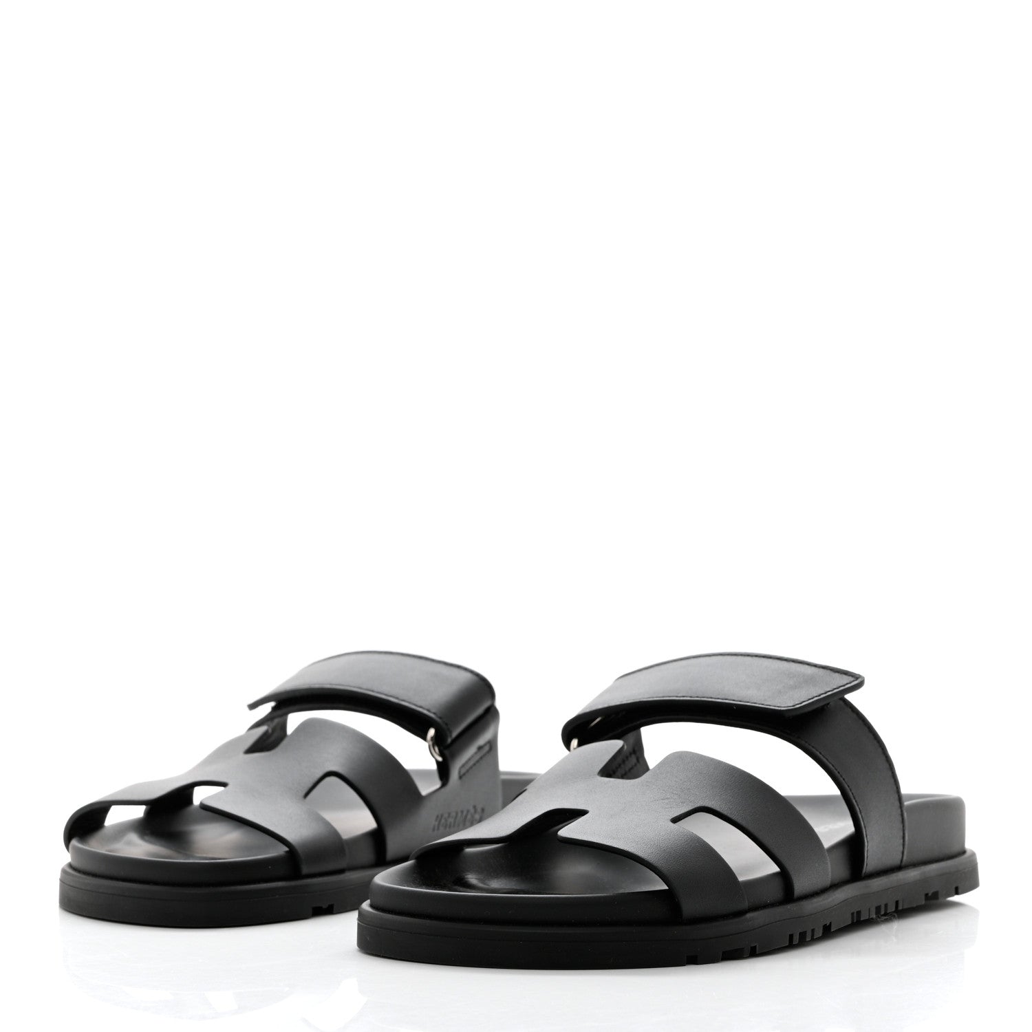 Hermes Calfskin Womens Chypre Sandal 35 Black 3 of 9