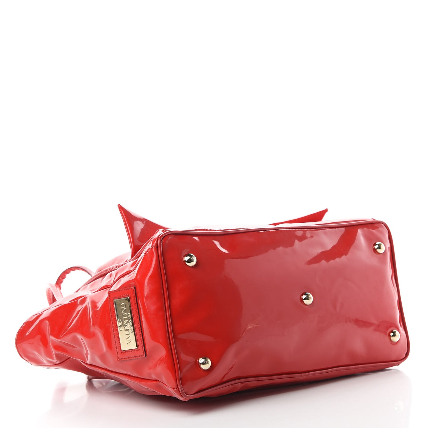 Patent Lacca Bow Tote Red