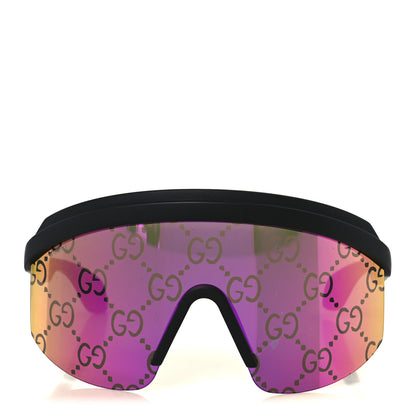 Gucci Guccissima Acetate Mask-Frame Sunglasses GG1477S Black 2 of 8
