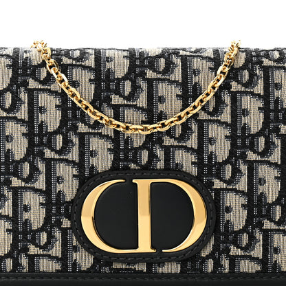 Christian Dior Oblique 30 Montaigne 2-In-1 Pouch Blue 7 of 9
