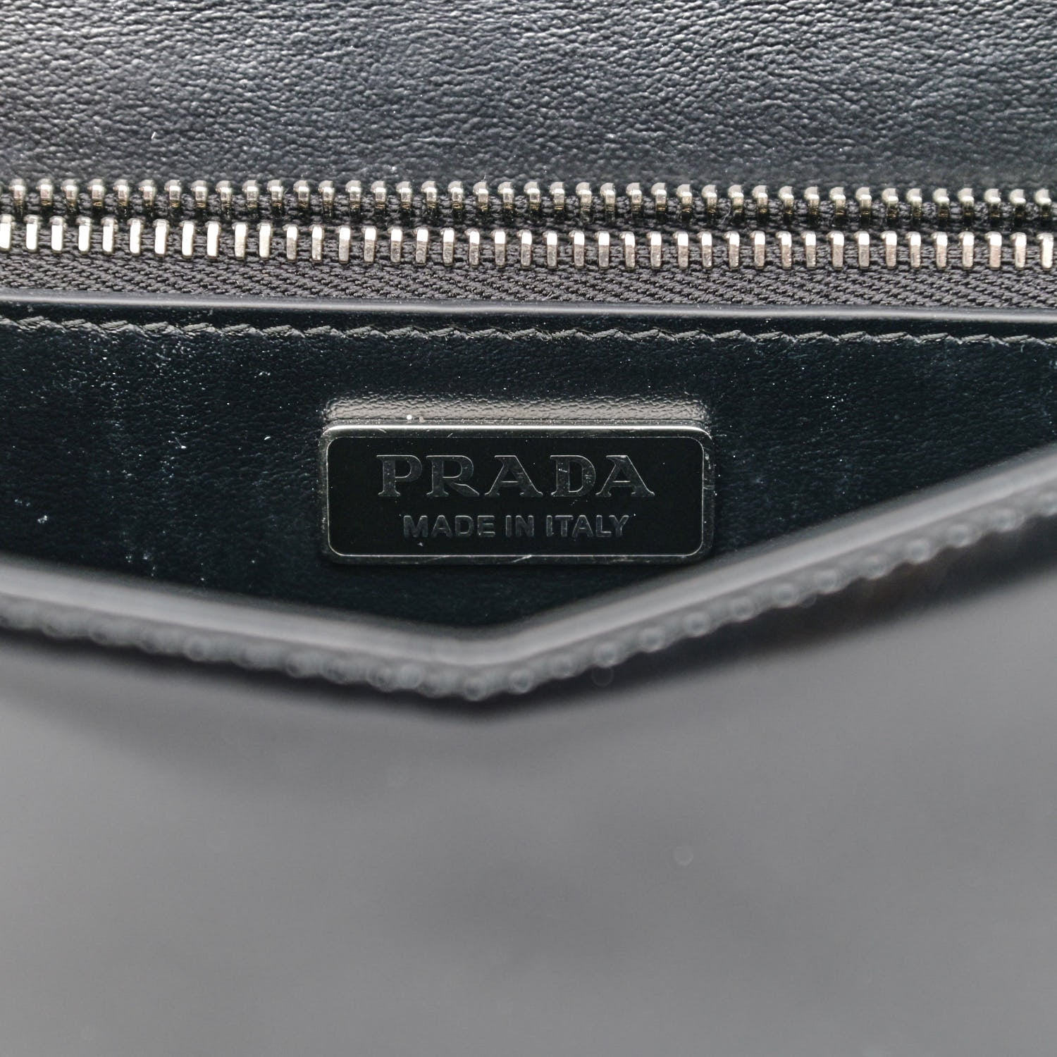Prada Spazzolato Flap Slide Chain Shoulder Bag Black 6 of 9