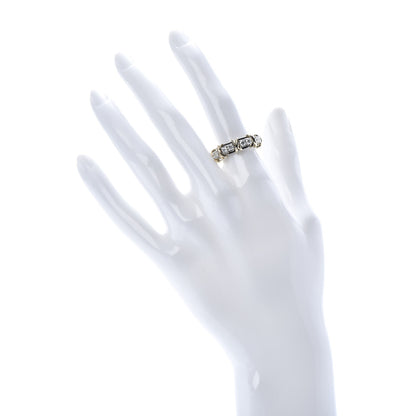 Tiffany 18K Yellow Gold Platinum Diamond Schlumberger Sixteen Stone Ring 52 6 2 of 7