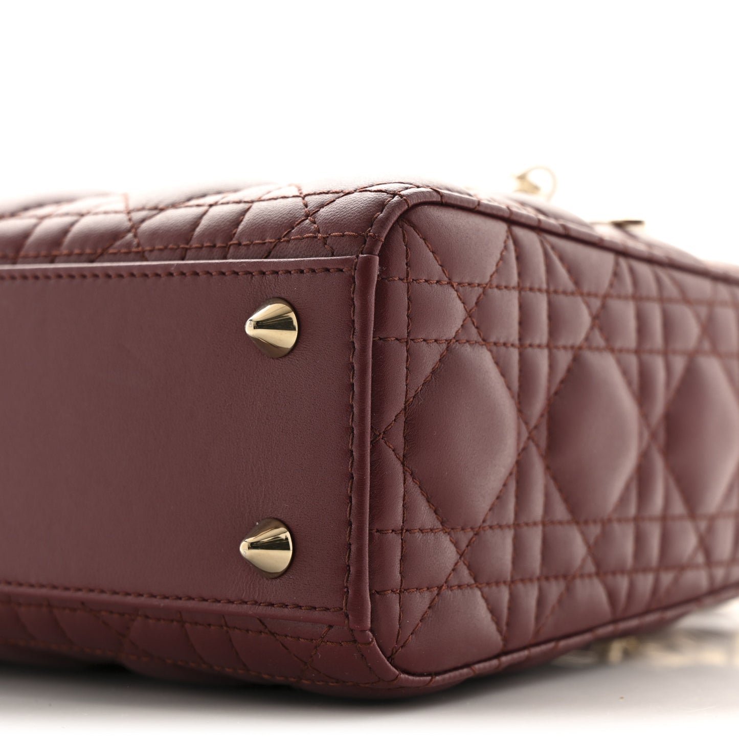 Lambskin Cannage Small My ABCDior Lady Bordeaux