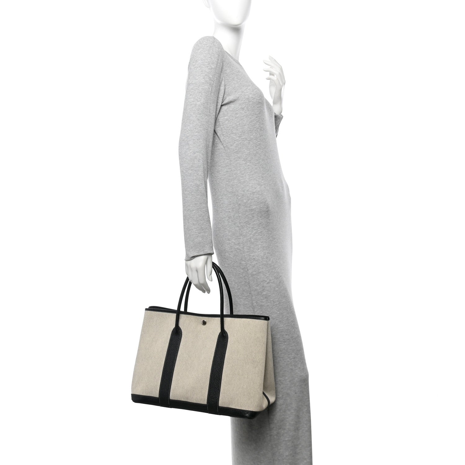 Hermes Toile Negonda Garden Party 36 MM Tote Black Ecru 2 of 10