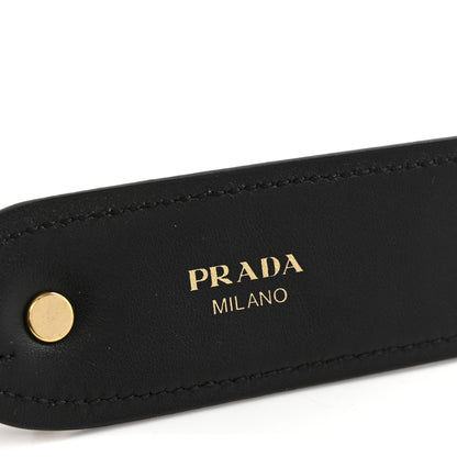Prada Saffiano Crystal Flower Shoulder Strap Black 4 of 5