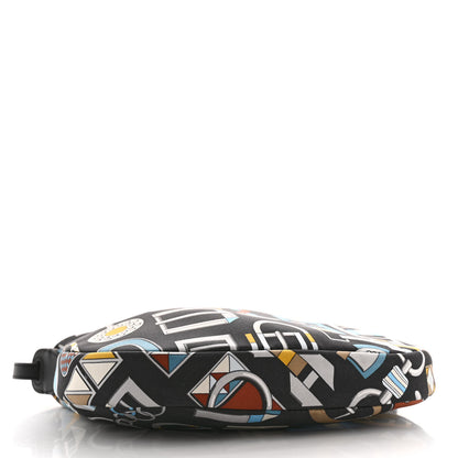 Hermes Silk Sursoie To Go Pouch Bleu Marine Craie Noir 4 of 10