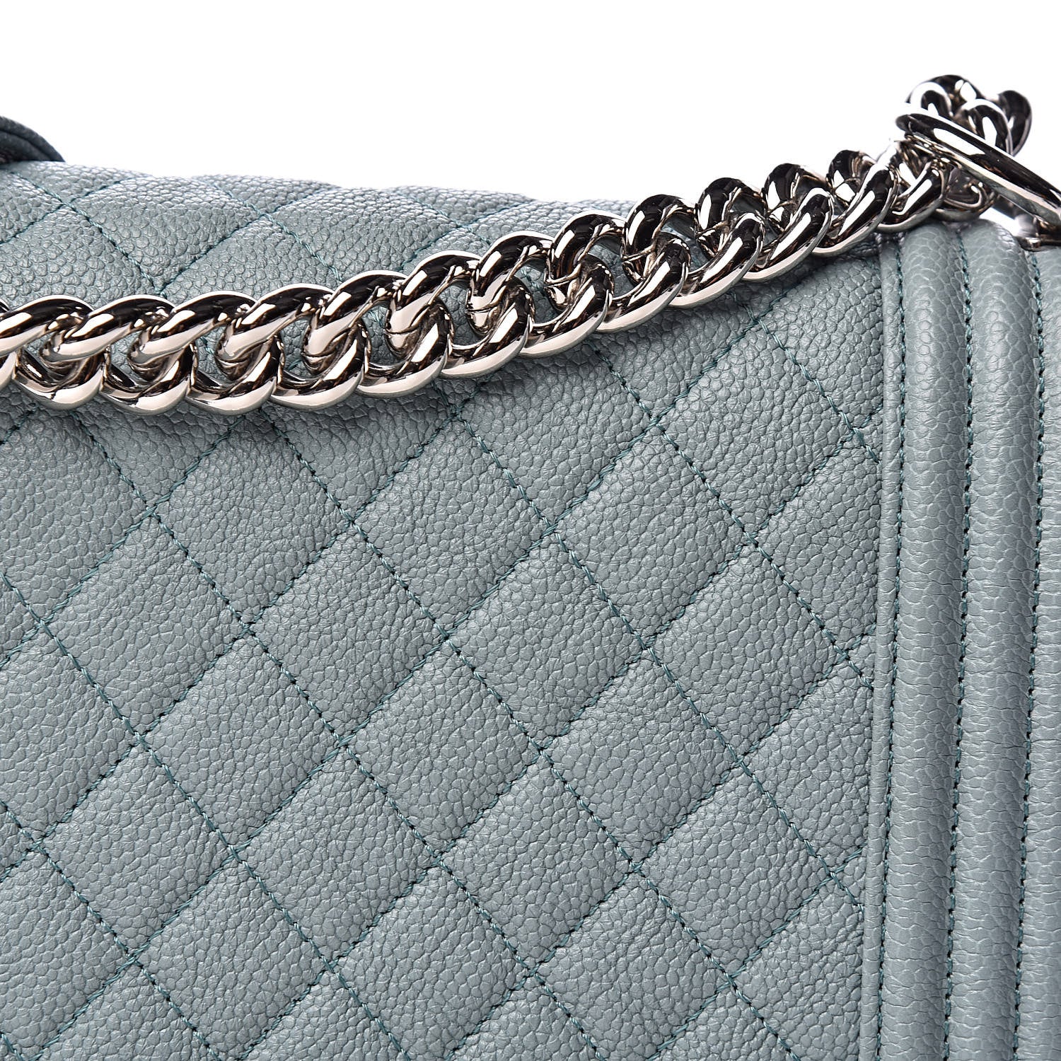 Chanel Iridescent Caviar Quilted New Medium Boy Flap Light Blue 10 of 10