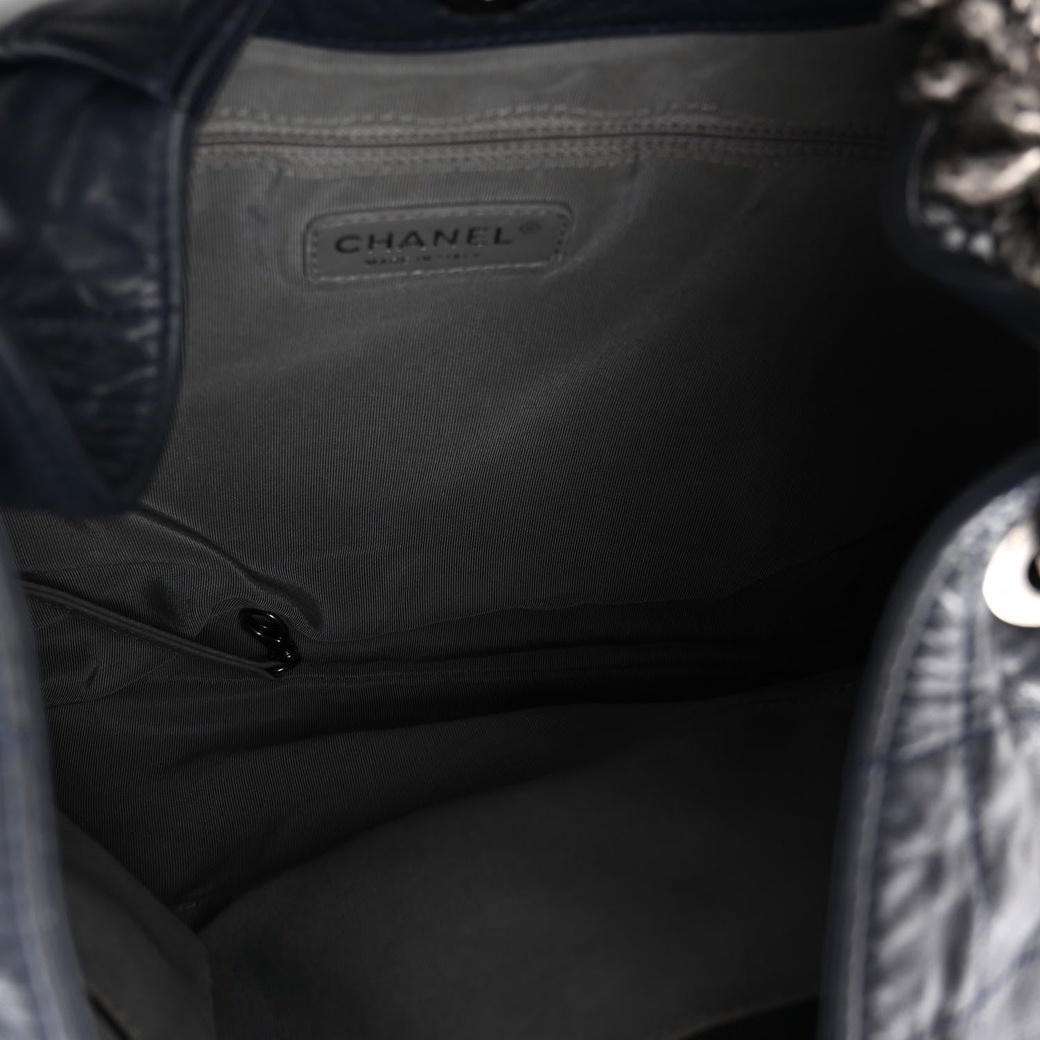 Chanel Calfskin Coco Pleats Hobo Dark Blue 5 of 10