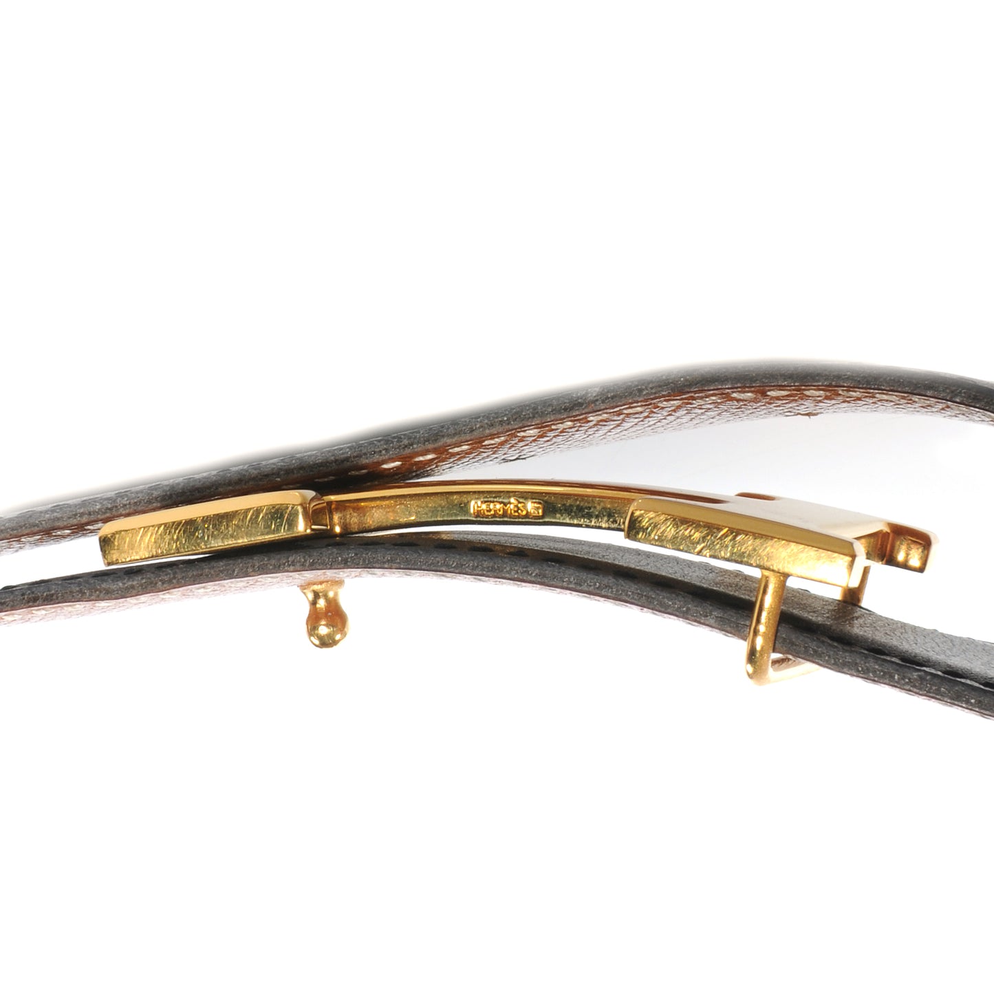 Box Courchevel 32mm H Belt 65 Black Gold