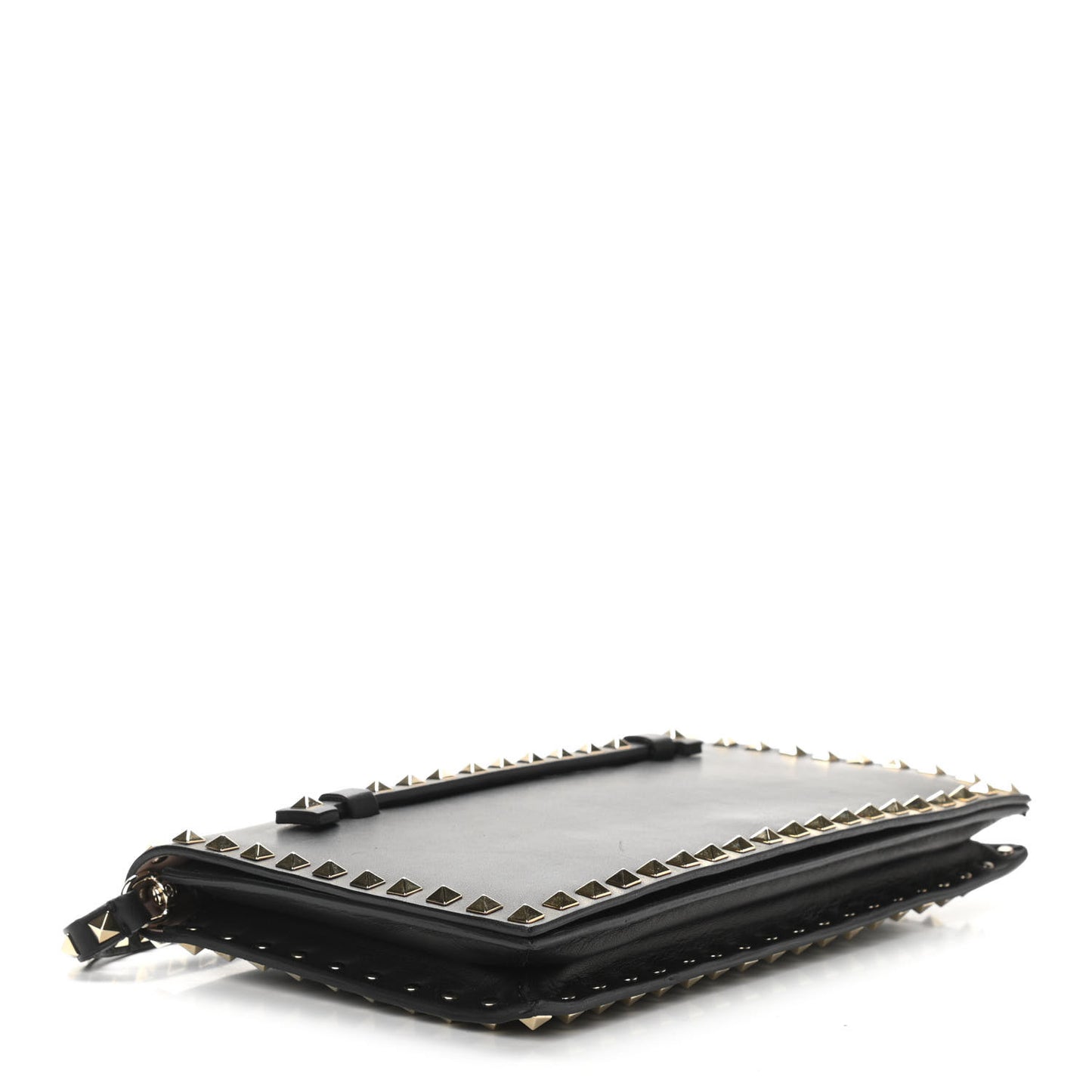 Nappa Rockstud Wristlet Clutch Black