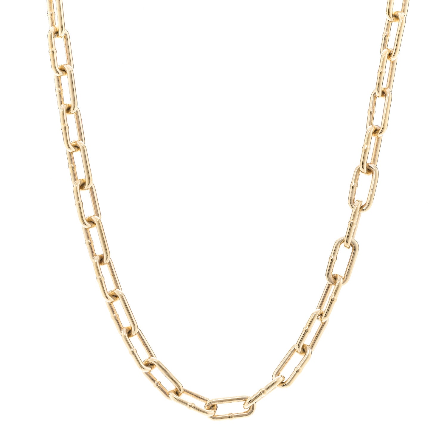 Bottega Veneta 18K Yellow Gold Sterling Silver Link Necklace Gold 1 of 5