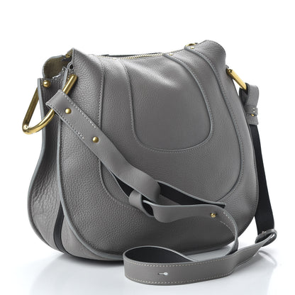 Chloe Grained Calfskin Small Hayley Hobo Cashmere Grey 3 of 9